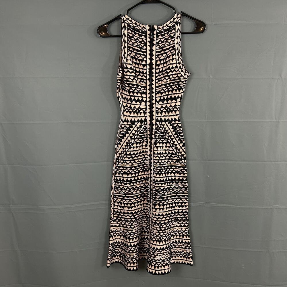 Herve Leger Dress XS Veroni Tank Knit Black Geometric Party Cocktail Dressy Chic - Picture 6 of 12